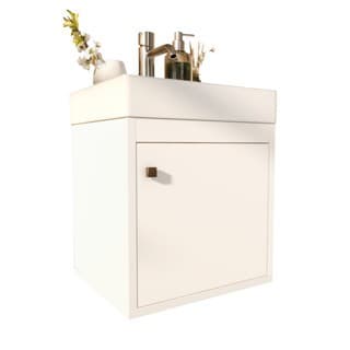 Gabinete/Armário/Multiuso P/ Banheiro/Cozinha C/ 01 Porta e Prateleira SUSPENSO - Sem Pia