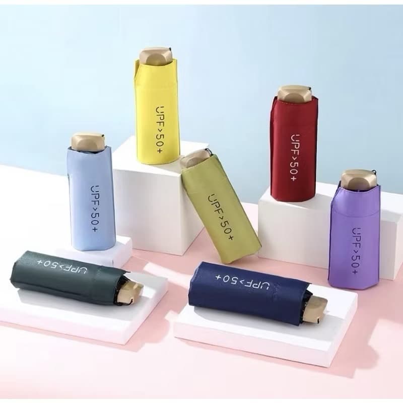 Mini Guarda-Chuva De Bolsa Alumínio Dobrável UV UPF50+ Com Proteção Solar e Proteção Ultravioleta
