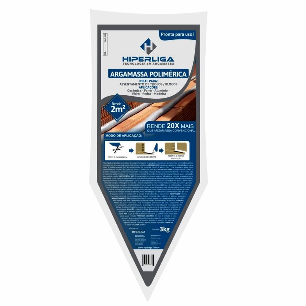 Argamassa Polimérica Hiper Liga 3kg Blocos E Tijolos cola bloco
