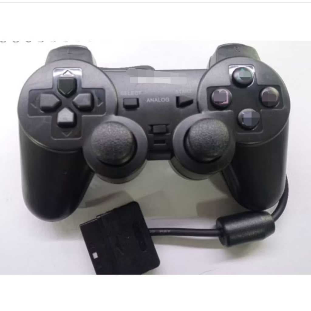 Controle PS2 com fio preto entrega rapida pronta envio 24hh.