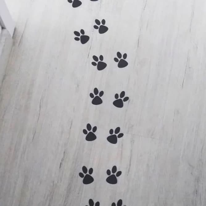 100 unidades Patinhas adesivas de coelho da pascoa autocolantes