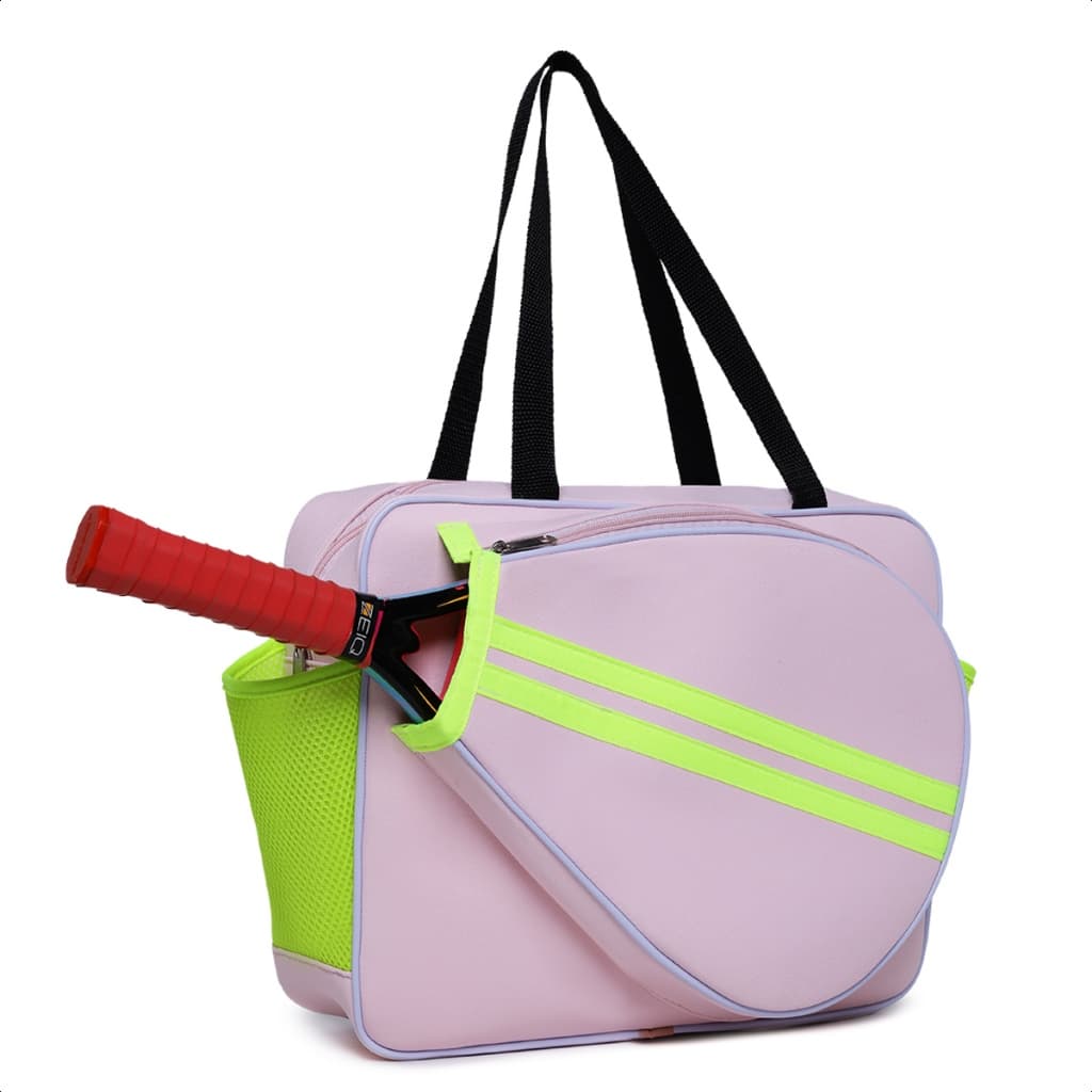 Bolsa Raquete rosa Esporte Academia Beach Tênis Para 1 Raquete e Com 2 Bolsos Para Bolas