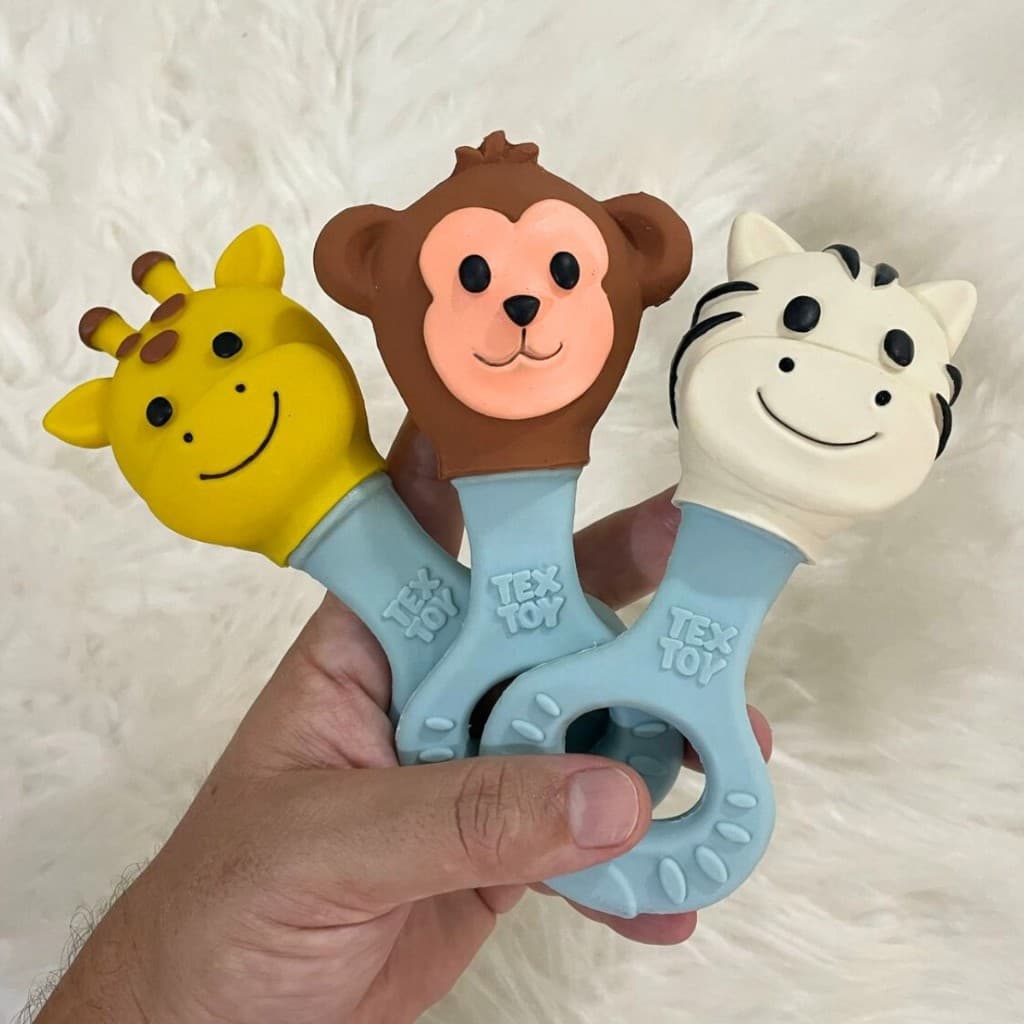 Mordedor Bebê Com Chocalho 100% Natural Super Macio Menino Menina Atóxico
