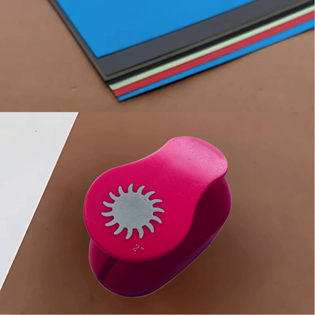 Furador Artesanal de 5cm Sol – Corte Perfeito para Papel e EVA
