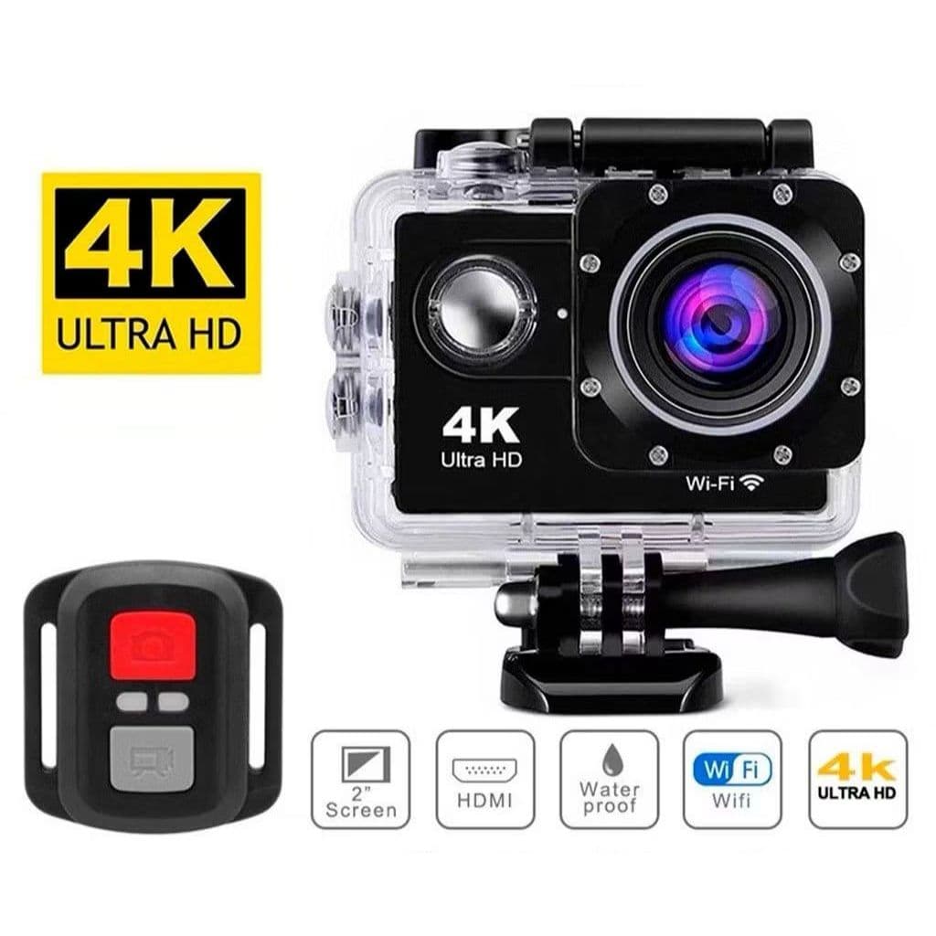 Câmera Esportiva Gopro 4K Ultra HD WiFi 30M à Prova d'água Com ou Sem Controle Remoto - D.K.L