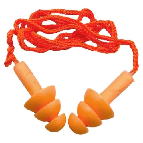 1 Protetor Auricular Silicone Com Cordão 3 Flanges 14db