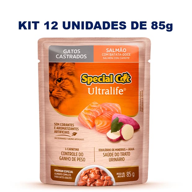 Sache Special Cat Ultralife Ração úmida para Gatos Castrados Caixa com 12un