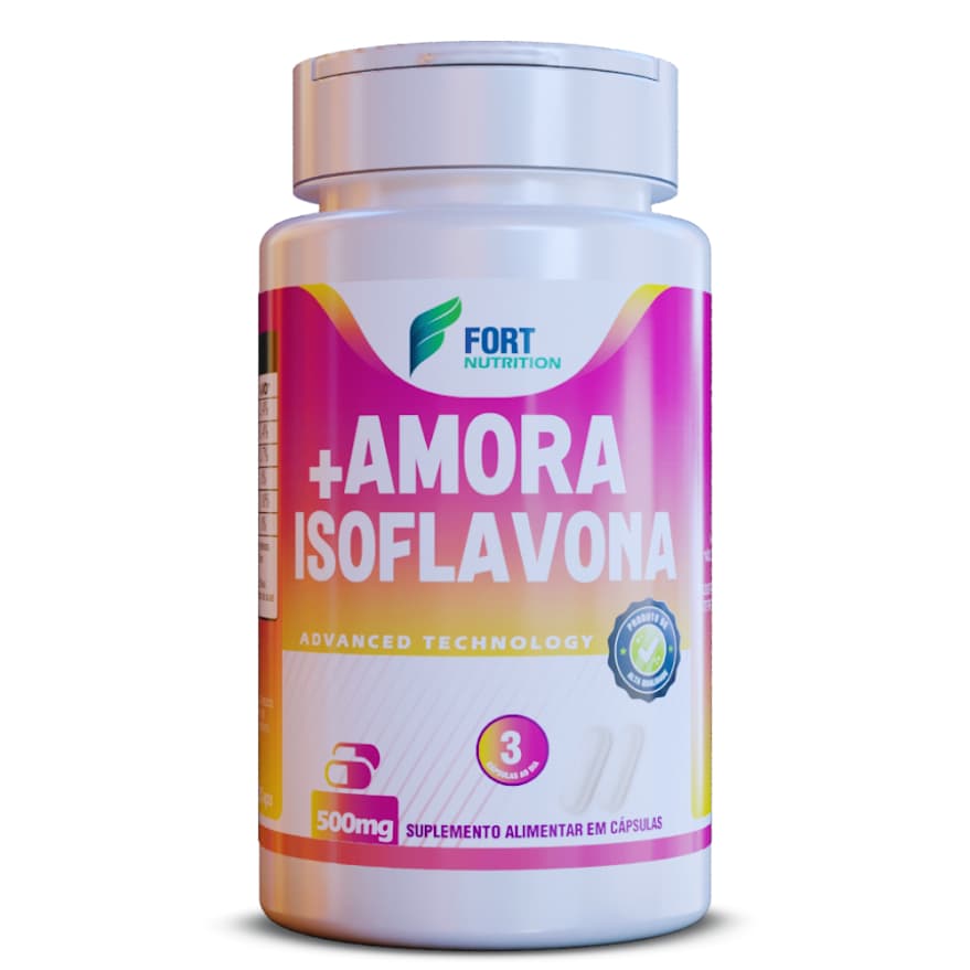 Amora + Isoflavona – Suplemento Natural | 120 Cápsulas de 500mg
