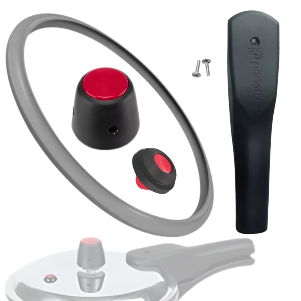 kit 4 Pç Panela De Pressão Panelux 4,5 L Borracha + Cabo Superior + Pino Peso + Valvula De Segurança