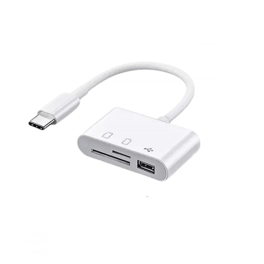 Adaptador Tipo C 3 Em 1 Usb 3.0 Sd Tf Transferência Rápida