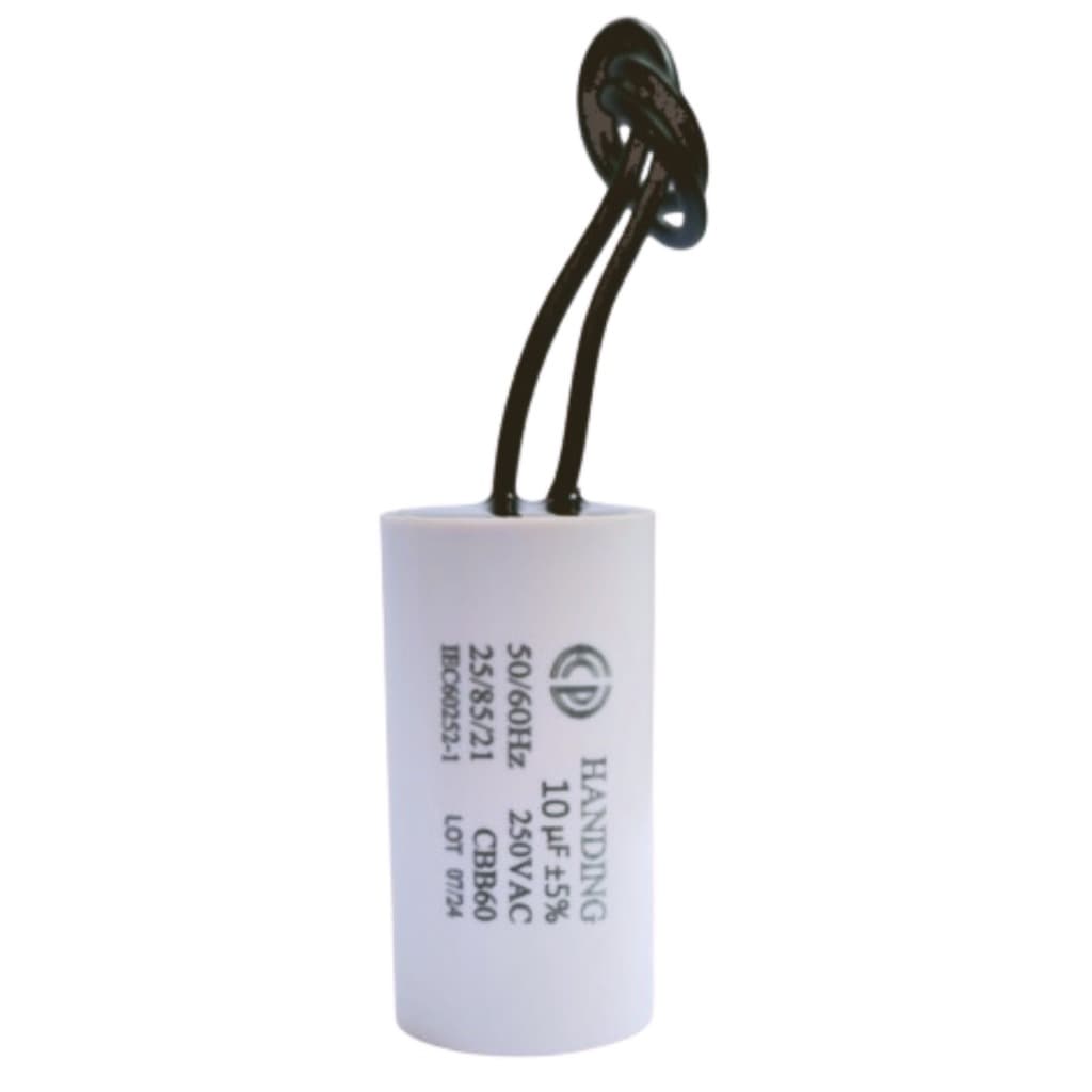 Capacitor 10uf 250vac 2 Fios Para Ventilador de Teto ,Motor, Portão Eletrônico