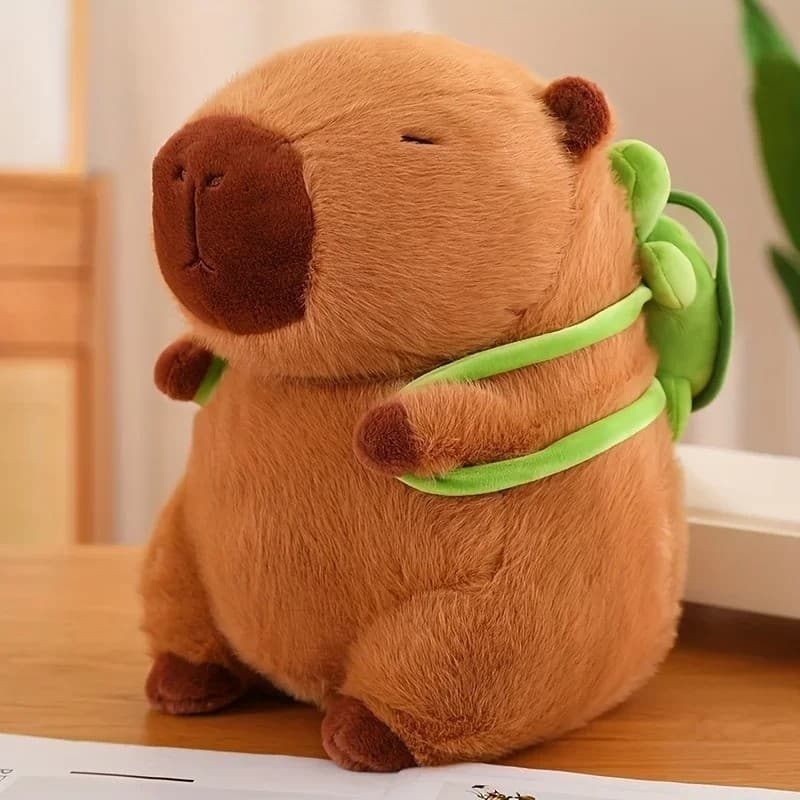 Charmoso Brinquedo De Pelúcia Capivara Com Bolsa De Transporte-Presente Fofinho Perfeito Para Aniversários 23 Cm