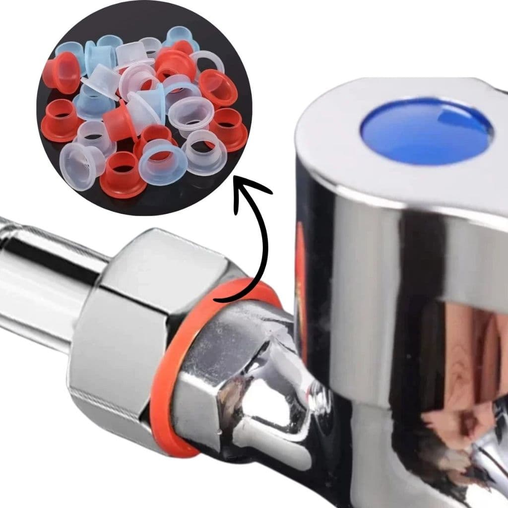 Kit 50 Peças Vedante de Torneira Universal à prova de Vazamento Junta de Vedação Silicone Torneira