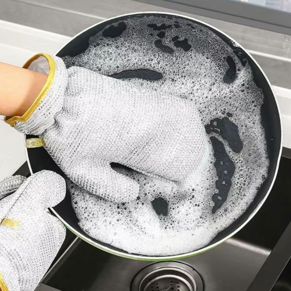 Kit 5 Luvas Lava Louça e Para forno, De Aço, fácil Limpeza Isolamento Térmico À Prova D'água.SOPHIA