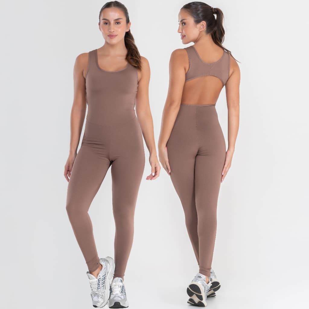 Macacão Bravaa Store Longo Feminino Fitness Suplex Academia Ginástica 063