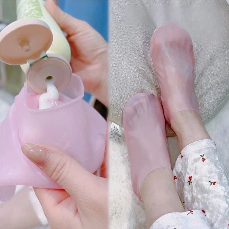 2 Par Meias Cuidados Com Os Pés Spa Uso Doméstico Novo Silicone Calcanhar Gel Hidratante Pé Rachado A Pele Protetores