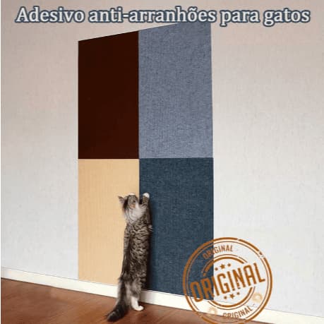 Arranhador Adesivo Protetor para Sofá Parede e Cama Box Carpete Premium Texturizado
