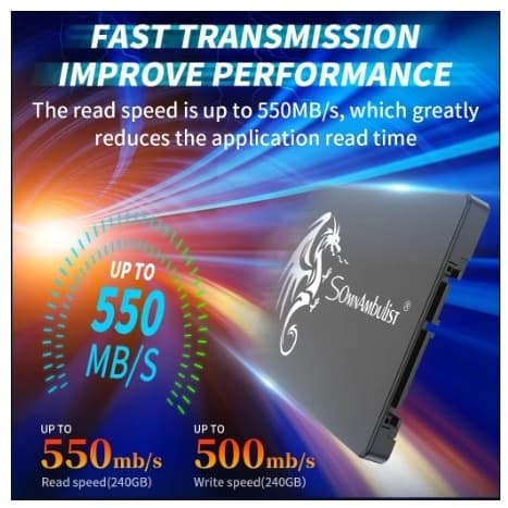 Disco Sólido Interno Hd Ssd - 120gb-128gb- 240gb - 256gb - 480gb - Somnambulist  550mb/s 2.5 Sata 3 - Produto no Brasil