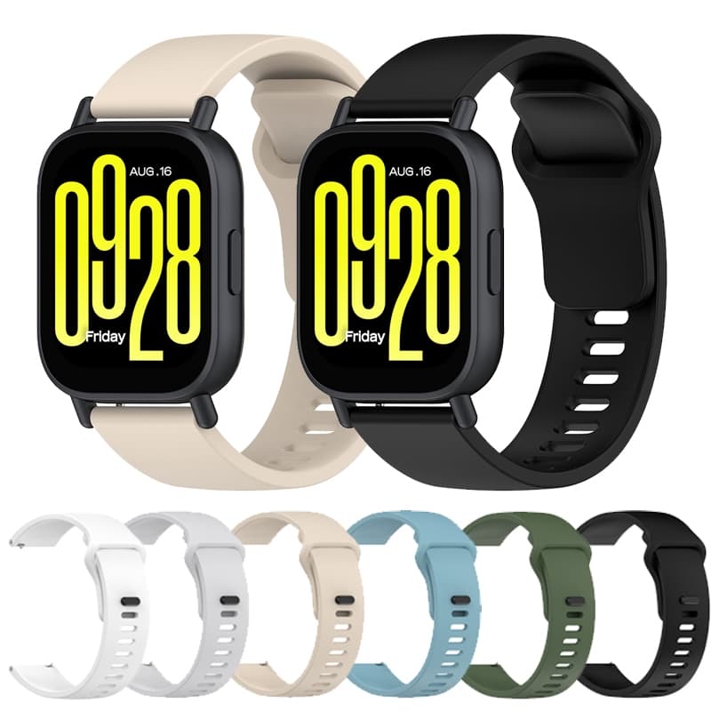 Pulseira de Silicone para Xiaomi Redmi Watch 5 Active Oficial / Haylou Solar Pro LS18 Plus RT3