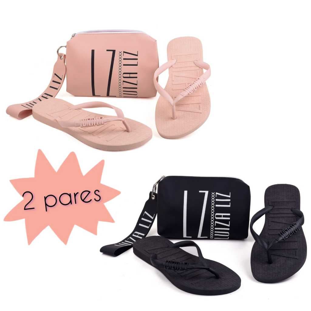 CHINELO COM NECESSAIRE KIT COM 2 PARES LUIZA LIZ