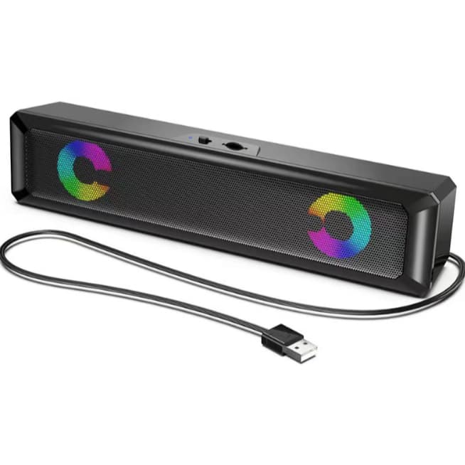 Mini Soundbar Caixa De Som Com Fio Potente Smart Tv Pc Notebook USB/P2