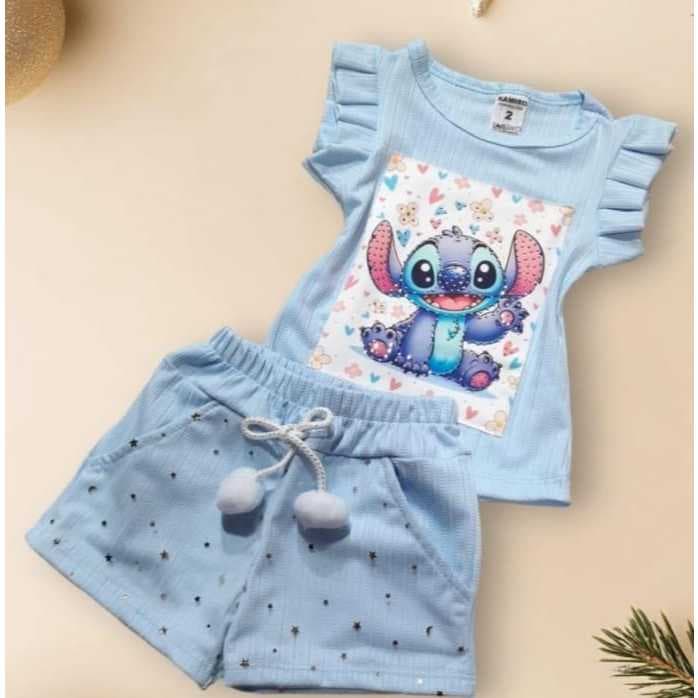 conjunto infantil menina  estitch  moda 2026