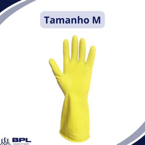 Luva de Borracha 1 Par Multiuso Limpeza Látex Slim Antiderrapante