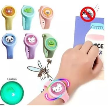 Pulseira Repelente Infantil Anti Mosquitos Dengue Pernilongo estampa de desenho animado luminoso