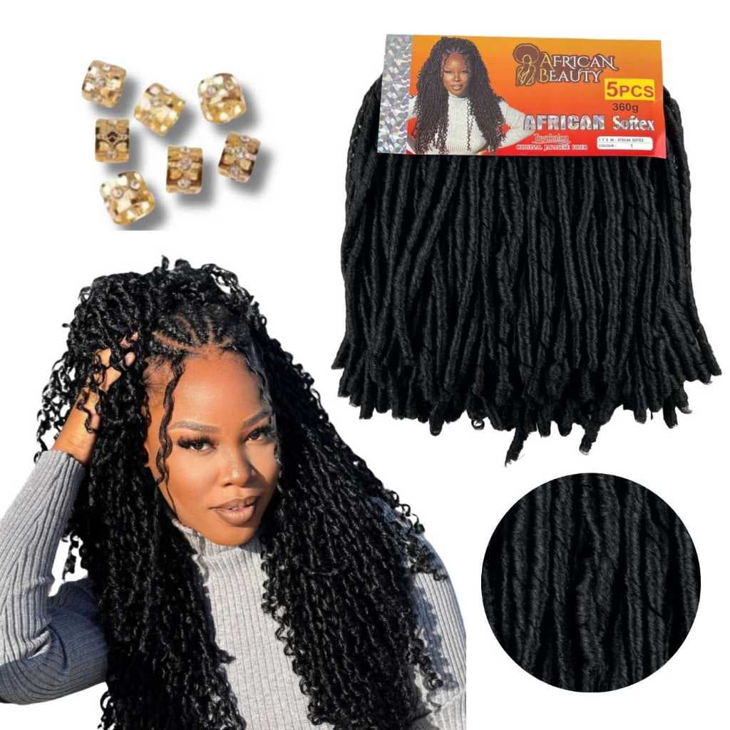 Cabelo Nina African Beuaty Pacotão Crochet Braid 360g gramas 5x1 Faz Cabeça PROMOÇÃO