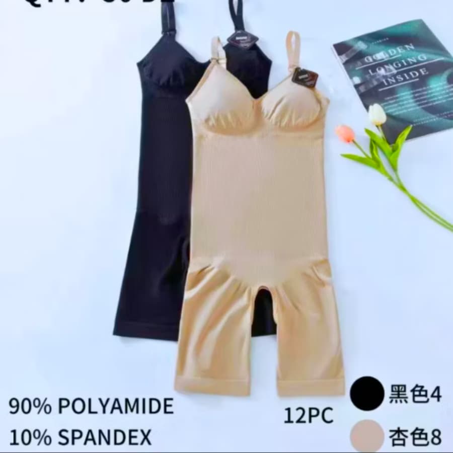 Macacão Cinta Modeladora Microfibra Pós Cirúrgico Forte Sustentação C/Bojo