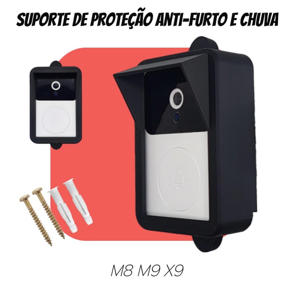 Suporte de Proteção Anti-Furto Chuva e raios solar para Campainha smart Tuya M8 M9 X9