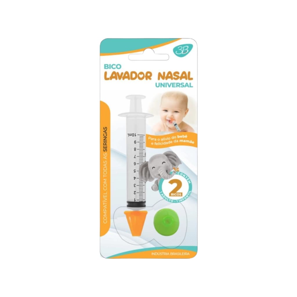 Lavador Nasal Universal Com 2 Bicos + Seringa - 3B