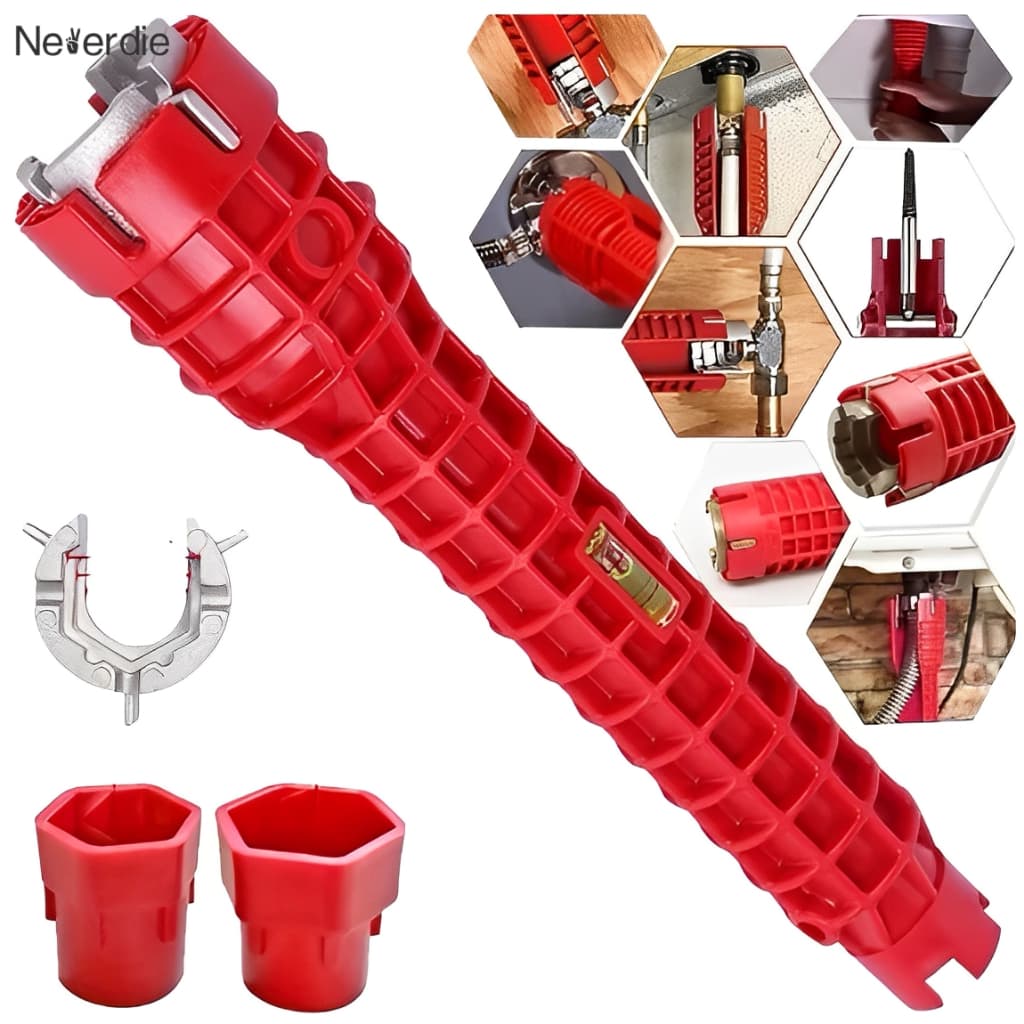 Chave Hidráulica Ferramenta Profissional Para apertar cano Instalar Torneira 8 em 1 Chave de Encanamento