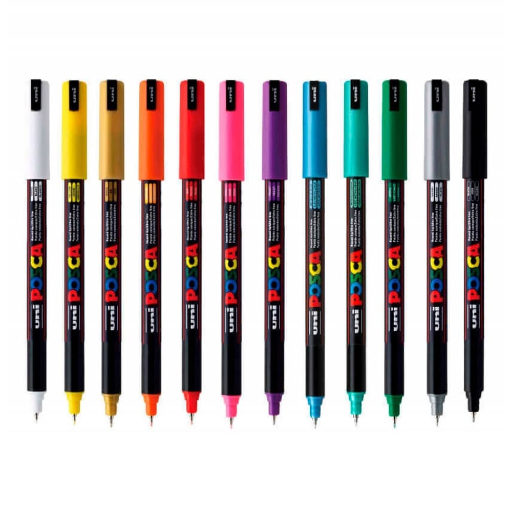 Caneta Posca PC-1MR Extra-Fina  - Uni-Ball - Escolha a Cor