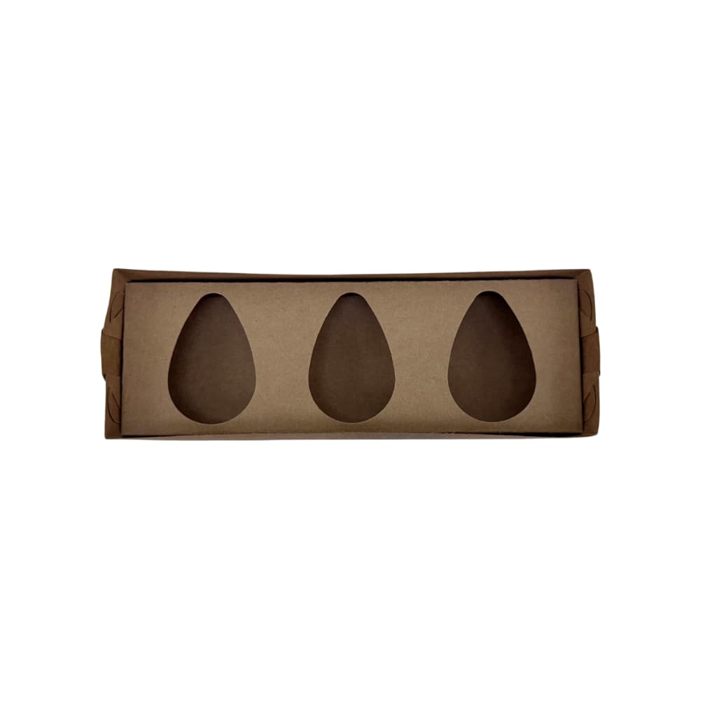 10 Caixas Retangular P/ Ovo Colher C/ Tampa Acetato - Trio De 50g