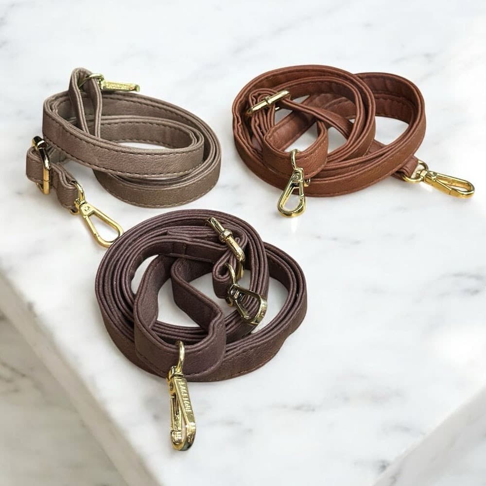 Alça de Bolsa Tranversal Avulsa com Mosquetão Dourado Fivela Regulável