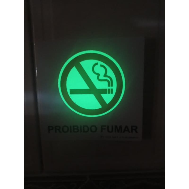 Placa de sinalização proibido fumar P-1
