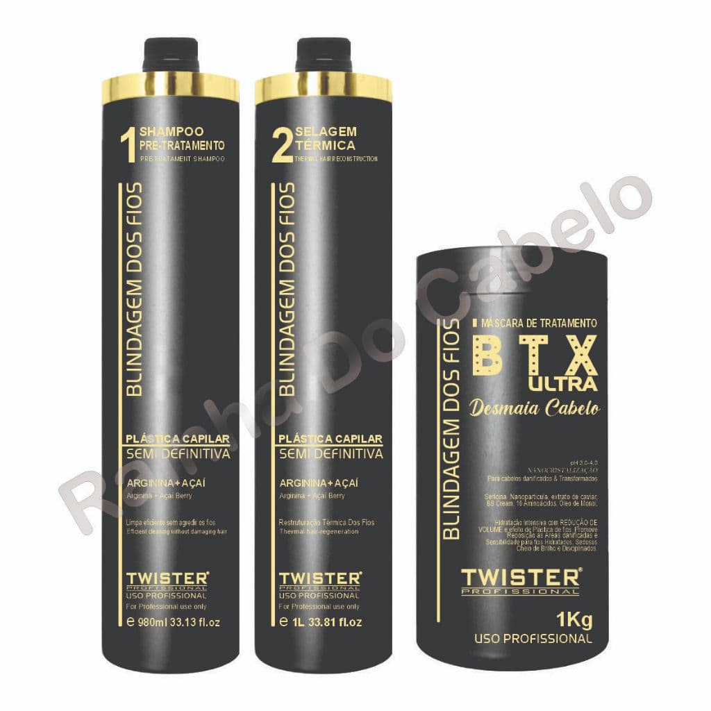 Kit Tratamento Capilar Térmico Com Queratina e Argan + BTXultra  Tratamento Capilar 1k