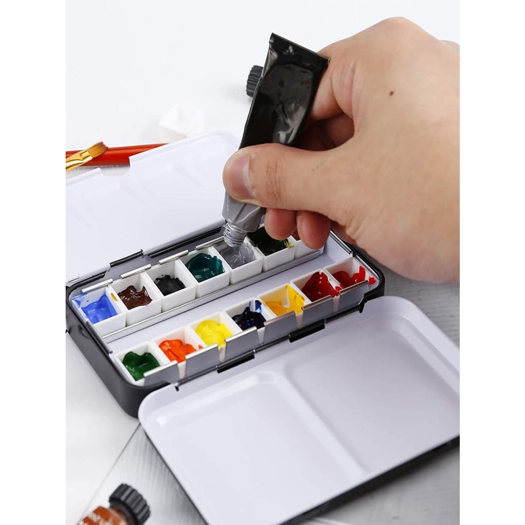 Estojo Metal Gode Paleta  pintura aquarela12 half pan PASTILHA OU liquida