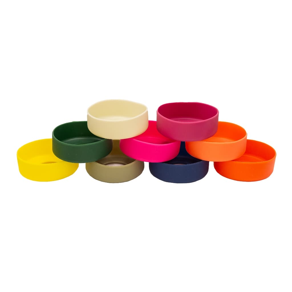 Capa Protetora 7,5cm de Silicone para Garrafas 350ml 500ml 600ml |Base 7cm Antiderrapante para Garrafa Térmica