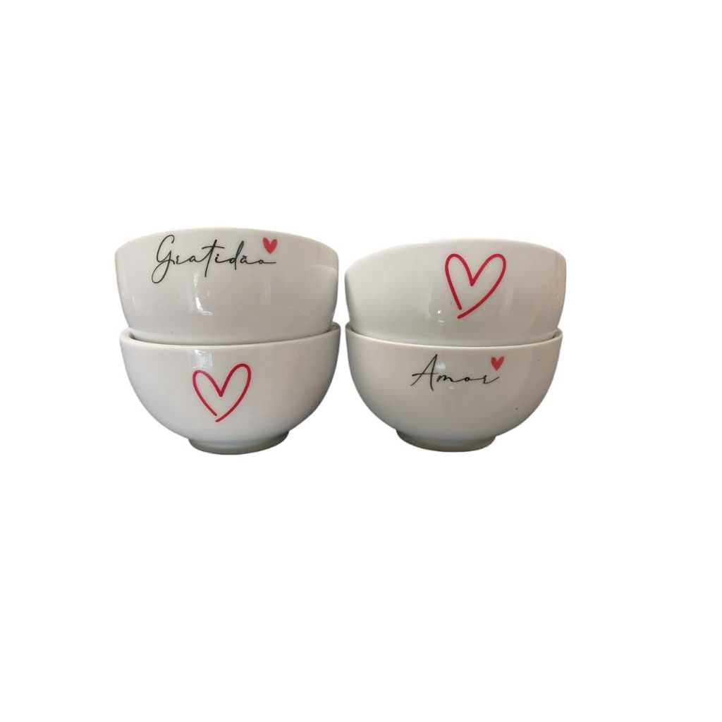 conjunto de cumbucas 440 ml 4 unidades personalizadas