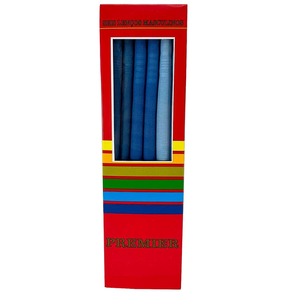 Lenços Masculinos De Bolso 32cm 100% Algodão - 6 Unidades