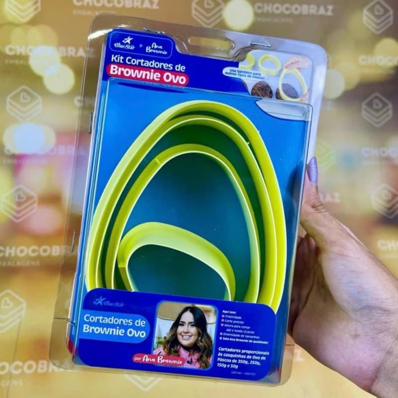 Kit Cortador De Brownie Formato Ovo Pascoa 4 Tamanhos Pascoa Bluestar