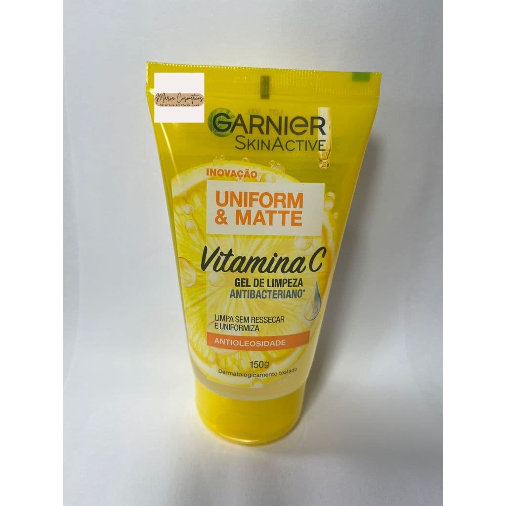 Gel de limpeza antibacteriano Garnier Uniform&matte vitamina C 150g