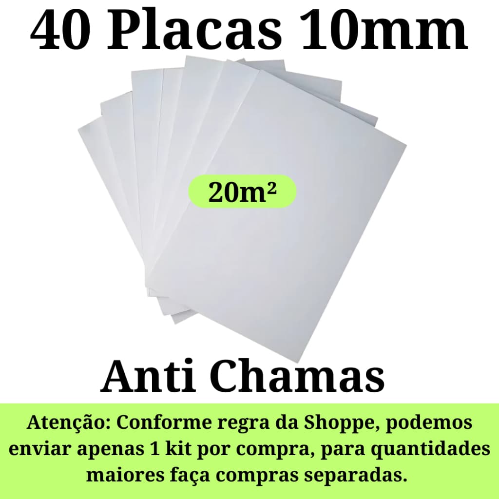 Kit Placas de Isopor Para Forro Teto F1 1000x500x10mm (1cm ) Antichamas Isolamento Termico Acustico