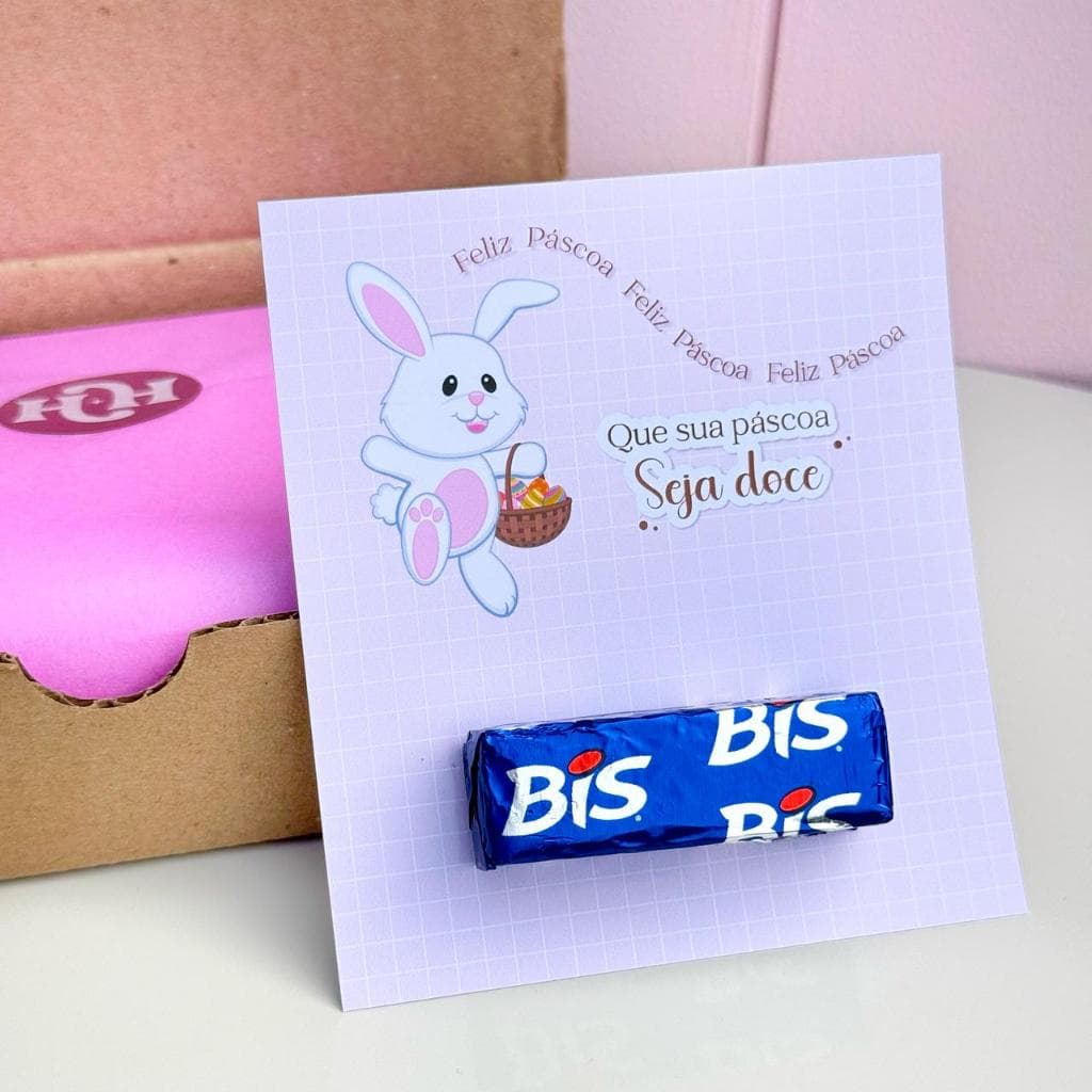 25/50 Cartões Feliz Páscoa - Faça Seu Próprio Mimo - Cartão Pronta Entrega