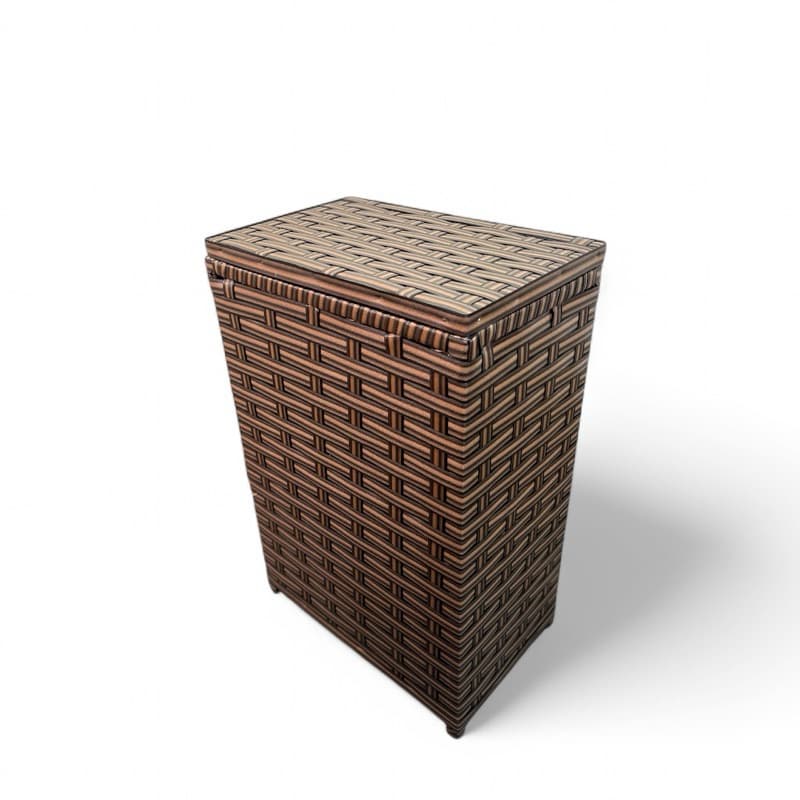 Cesto de Roupa Suja Retangular em Fibra Sintética Artesanal – cesto organizador – roupeiro – 40x25x60