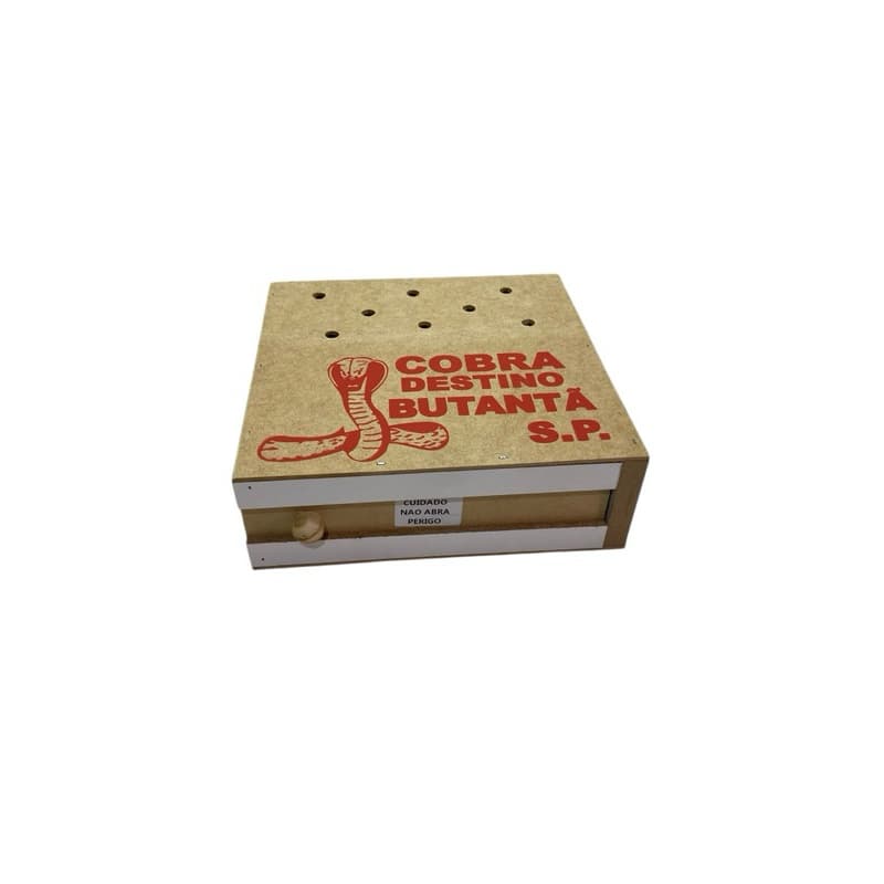 Caixa da cobra Pegadinha Butantã Brinquedo madeira infanil