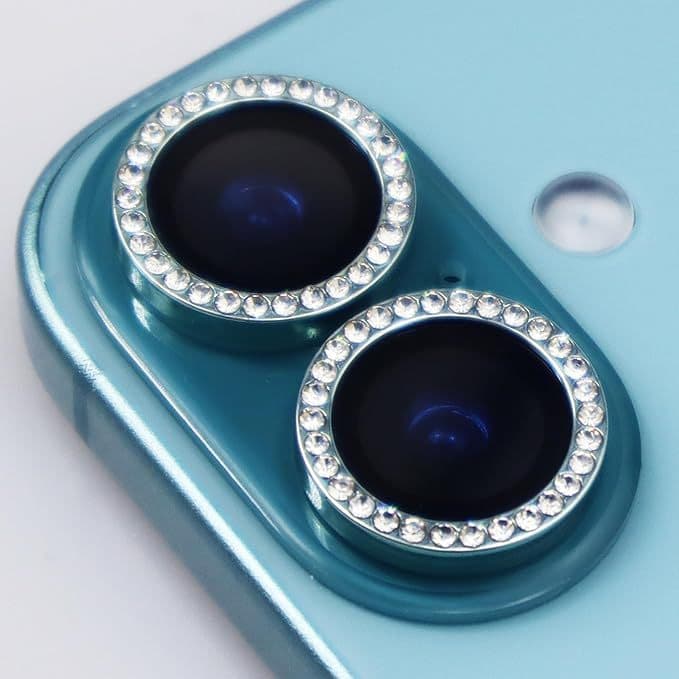 Kit Com 2  Lentes Strass  Camera  Compativel Para Iphone 16\16 Plus