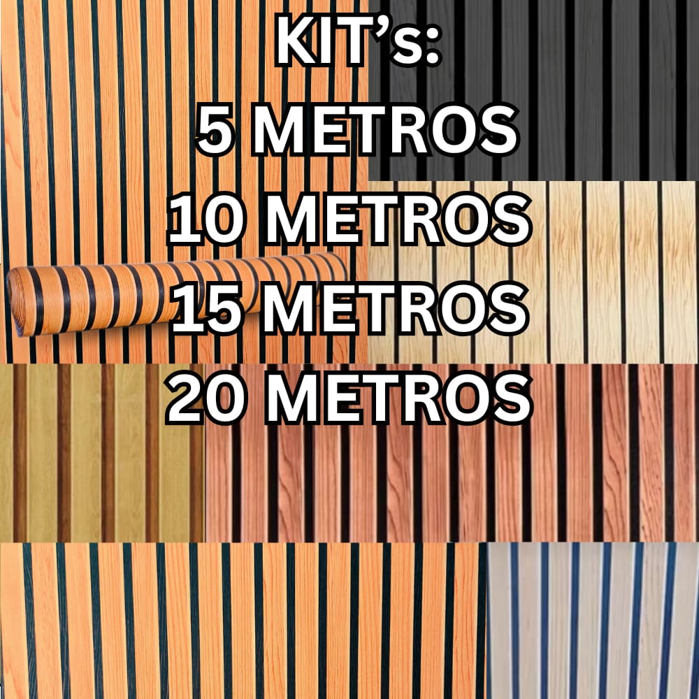 Papel de Parede Adesivo Auto Colante efeito 3D Ripado Madeira Lavavel Sala Quarto